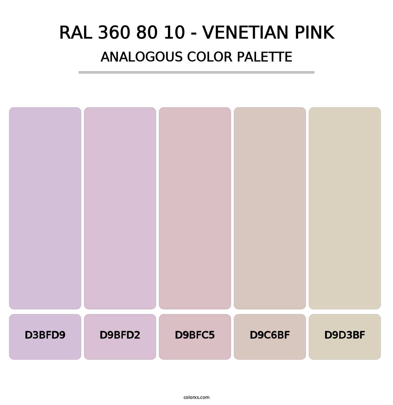 RAL 360 80 10 - Venetian Pink - Analogous Color Palette