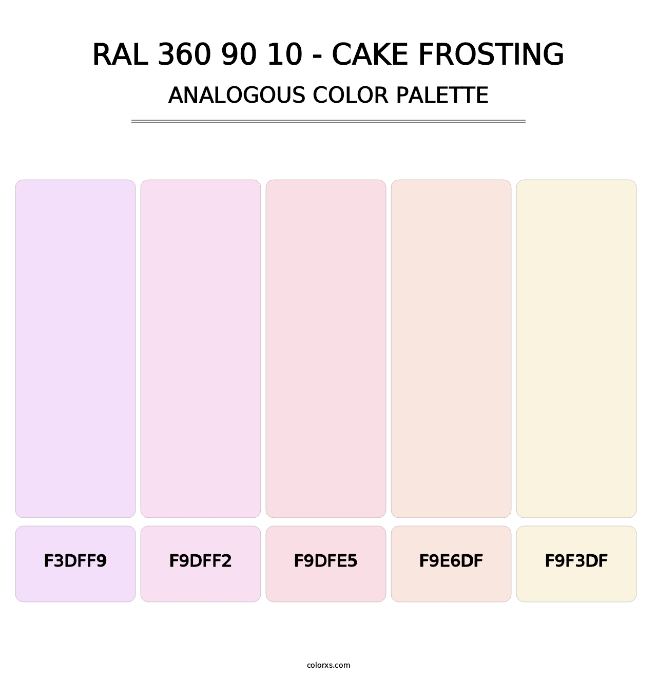 RAL 360 90 10 - Cake Frosting - Analogous Color Palette