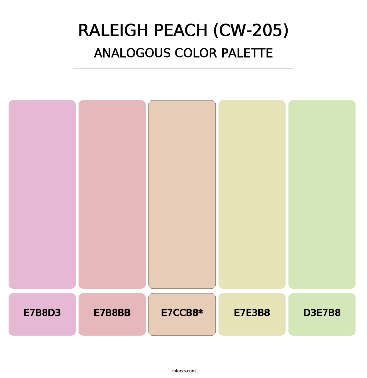 Raleigh Peach (CW-205) - Analogous Color Palette
