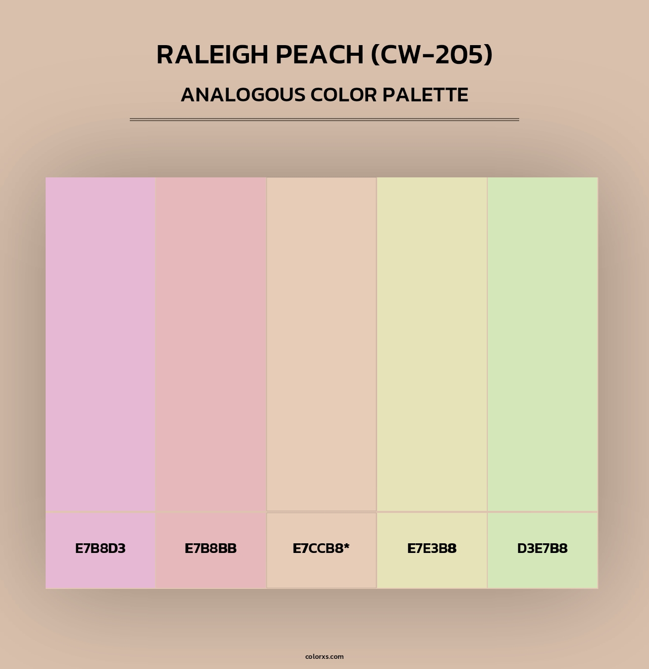 Raleigh Peach (CW-205) - Analogous Color Palette