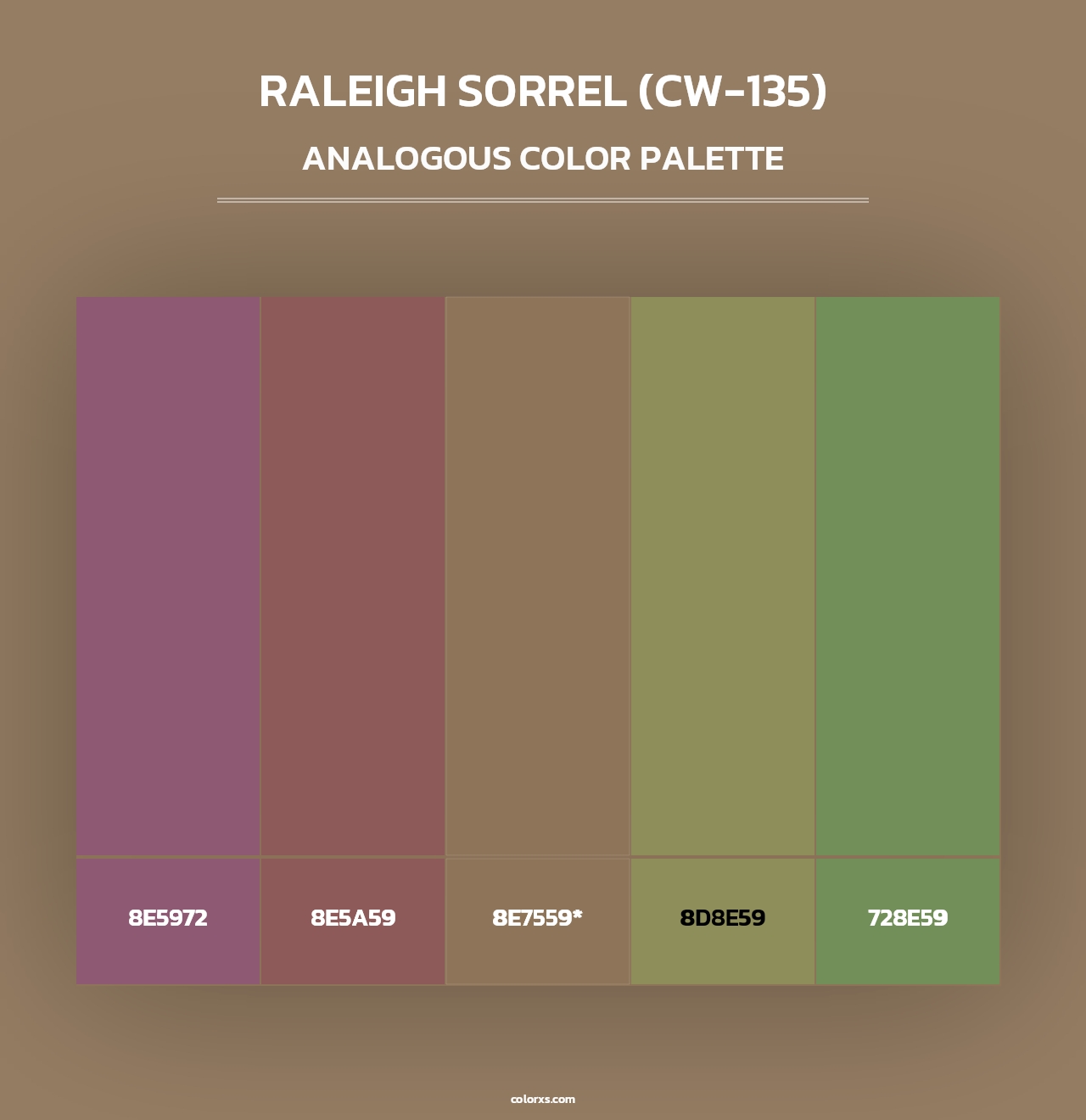 Raleigh Sorrel (CW-135) - Analogous Color Palette