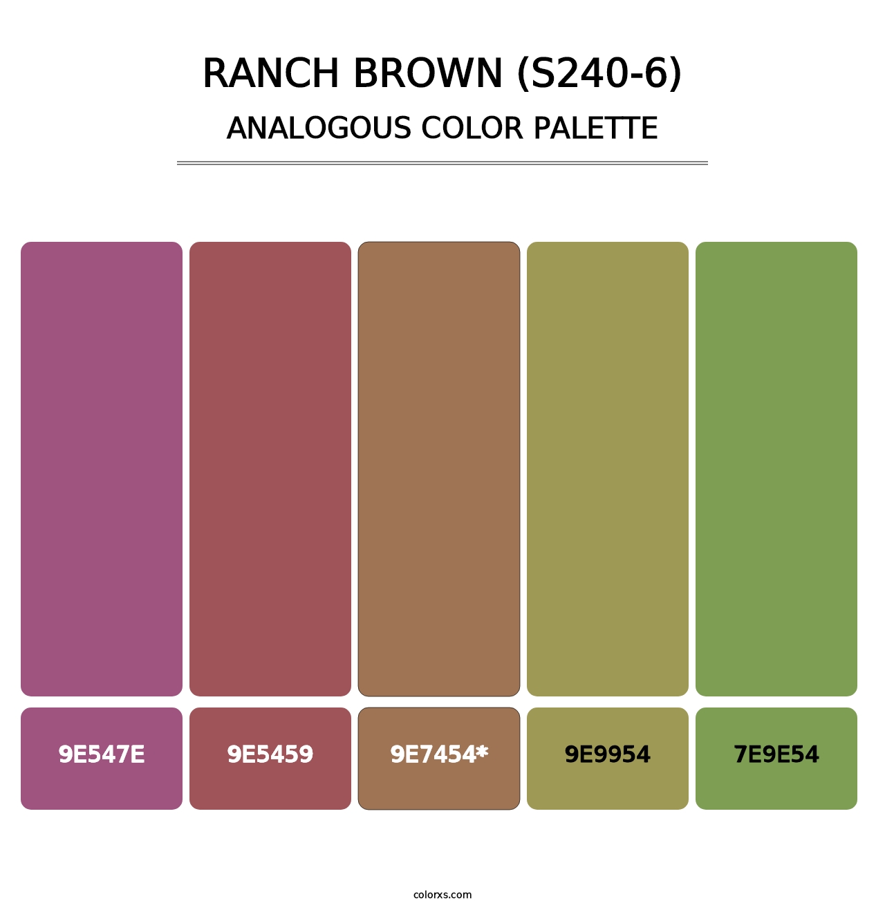 Ranch Brown (S240-6) - Analogous Color Palette