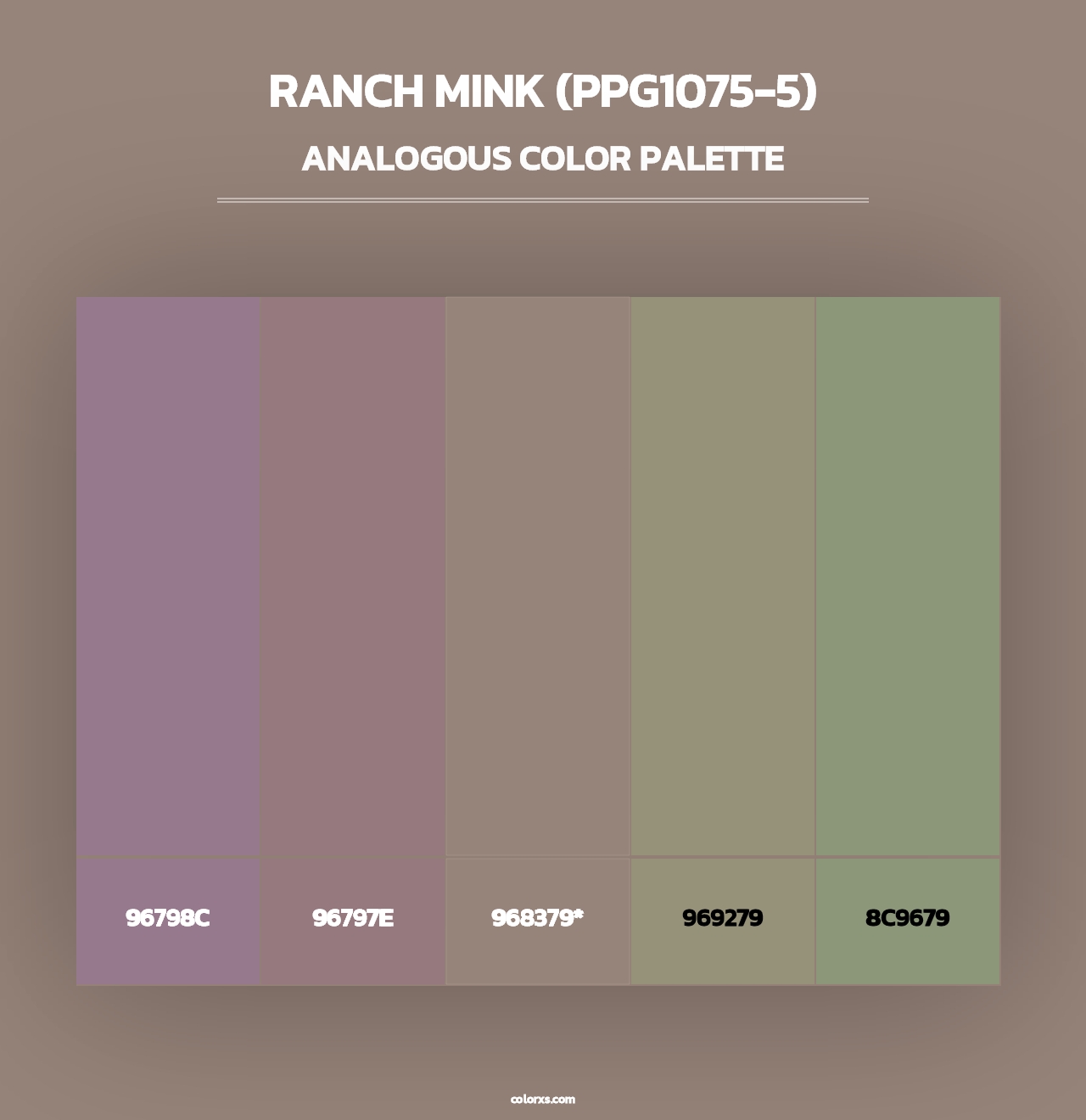 Ranch Mink (PPG1075-5) - Analogous Color Palette