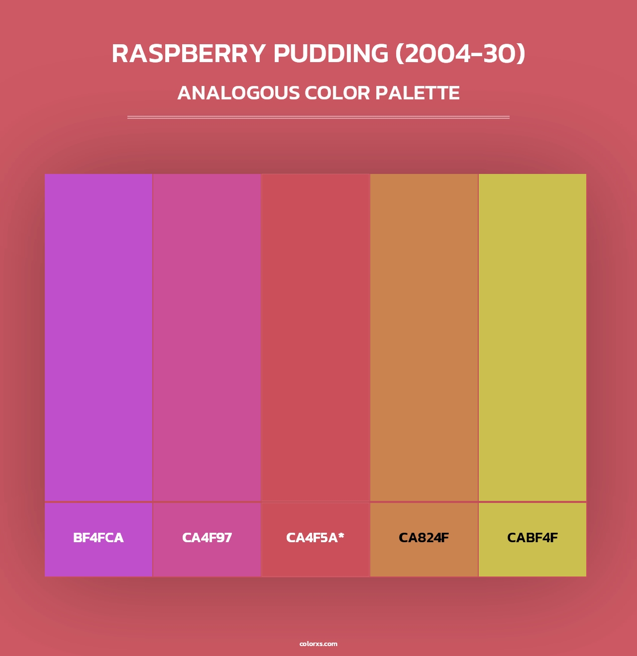 Raspberry Pudding (2004-30) - Analogous Color Palette