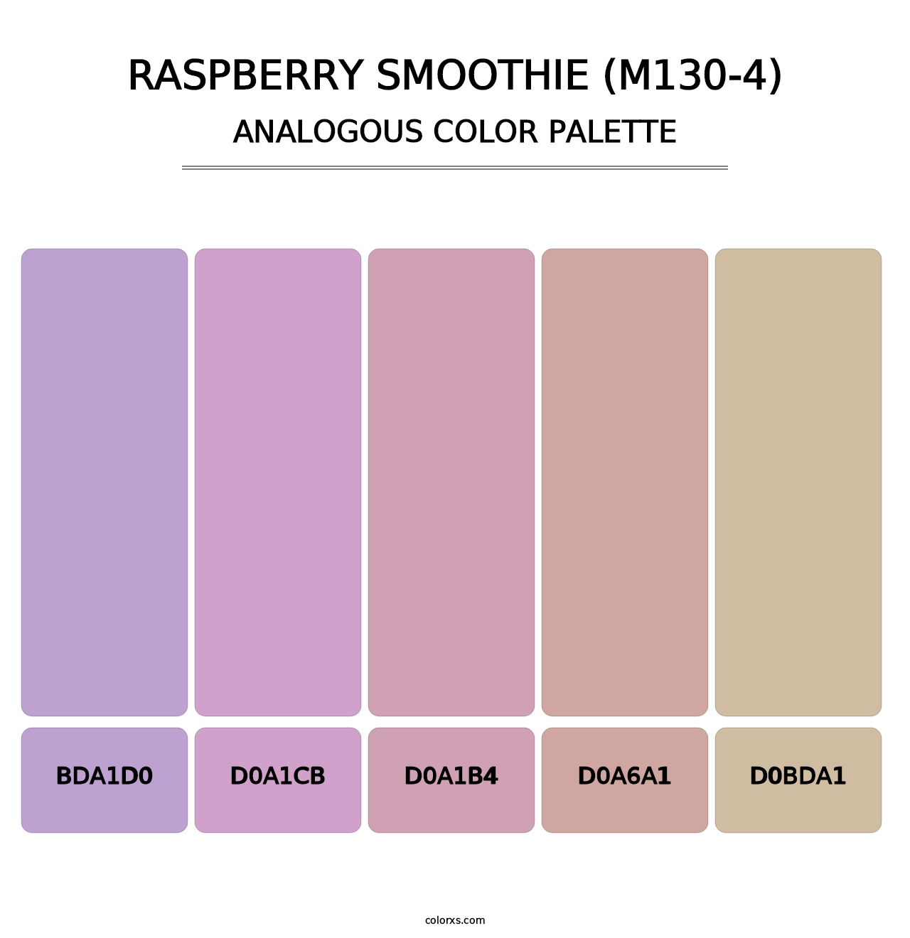 Raspberry Smoothie (M130-4) - Analogous Color Palette