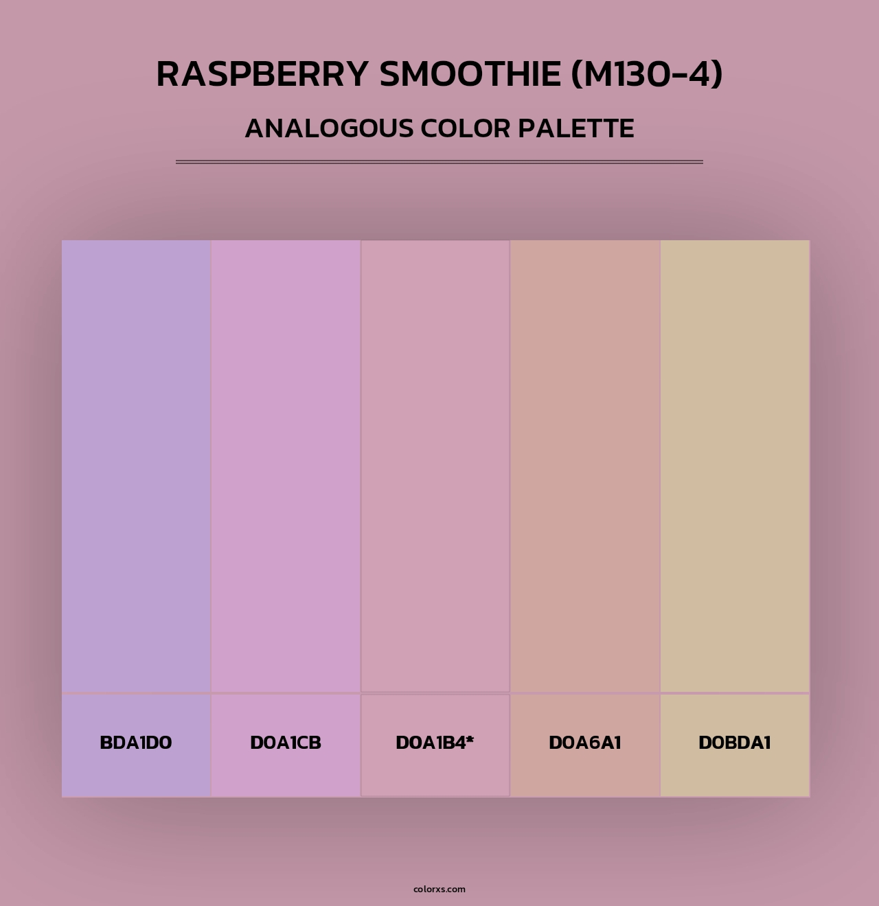 Raspberry Smoothie (M130-4) - Analogous Color Palette