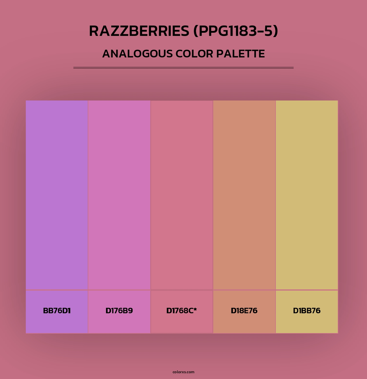 Razzberries (PPG1183-5) - Analogous Color Palette