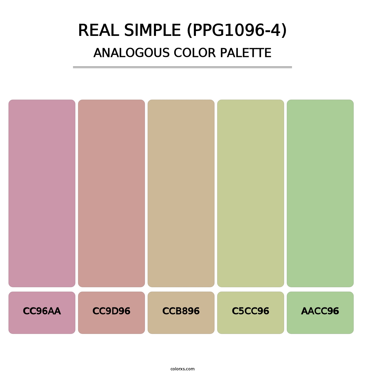 Real Simple (PPG1096-4) - Analogous Color Palette