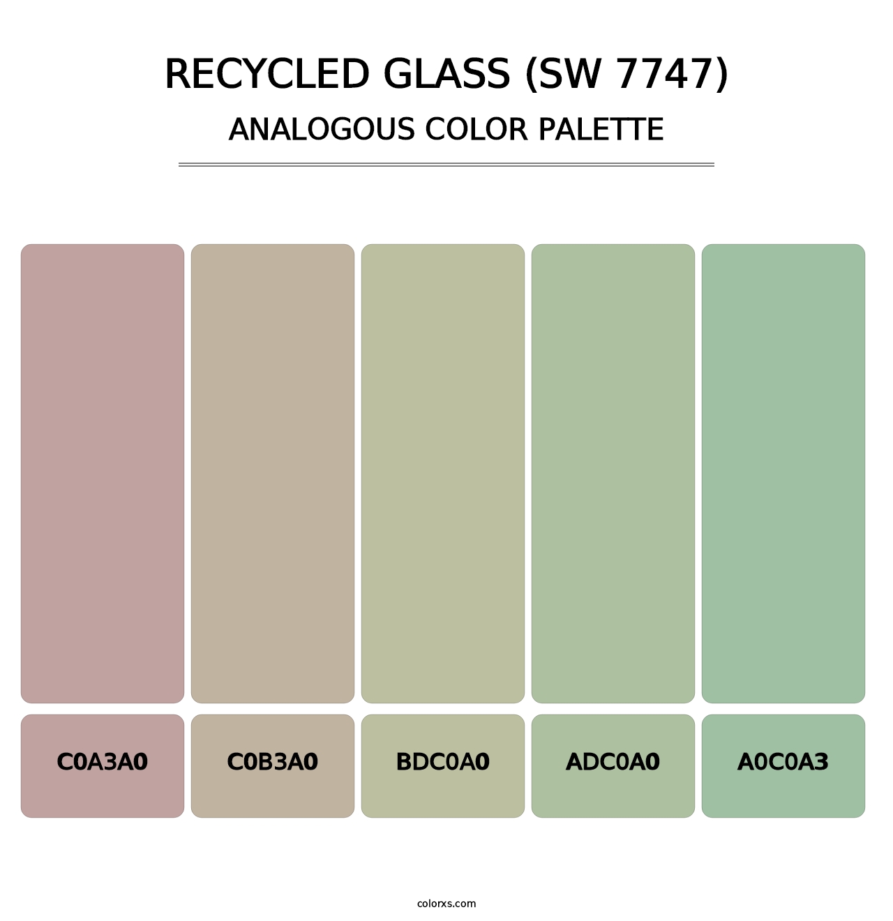 Recycled Glass (SW 7747) - Analogous Color Palette