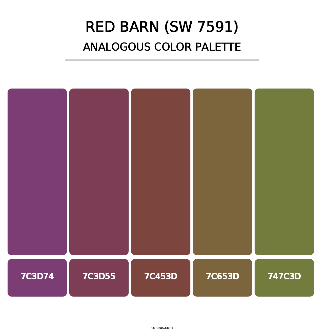 Red Barn (SW 7591) - Analogous Color Palette