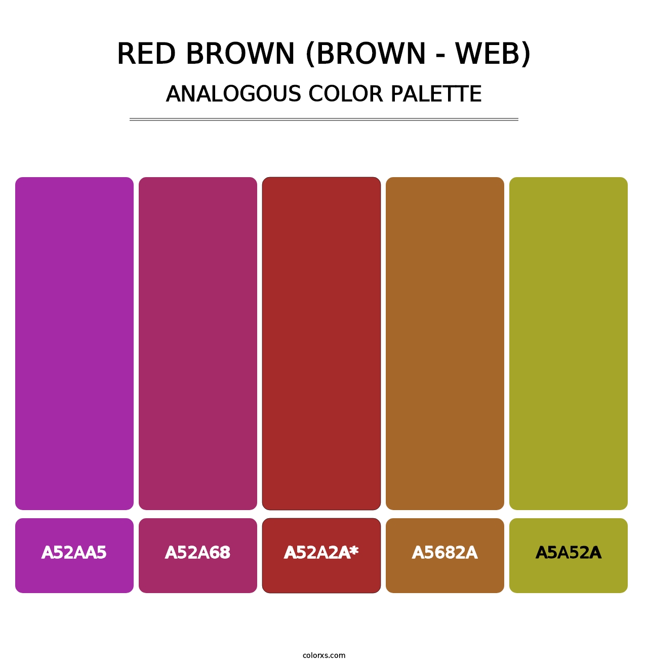 Red Brown (Brown - Web) - Analogous Color Palette