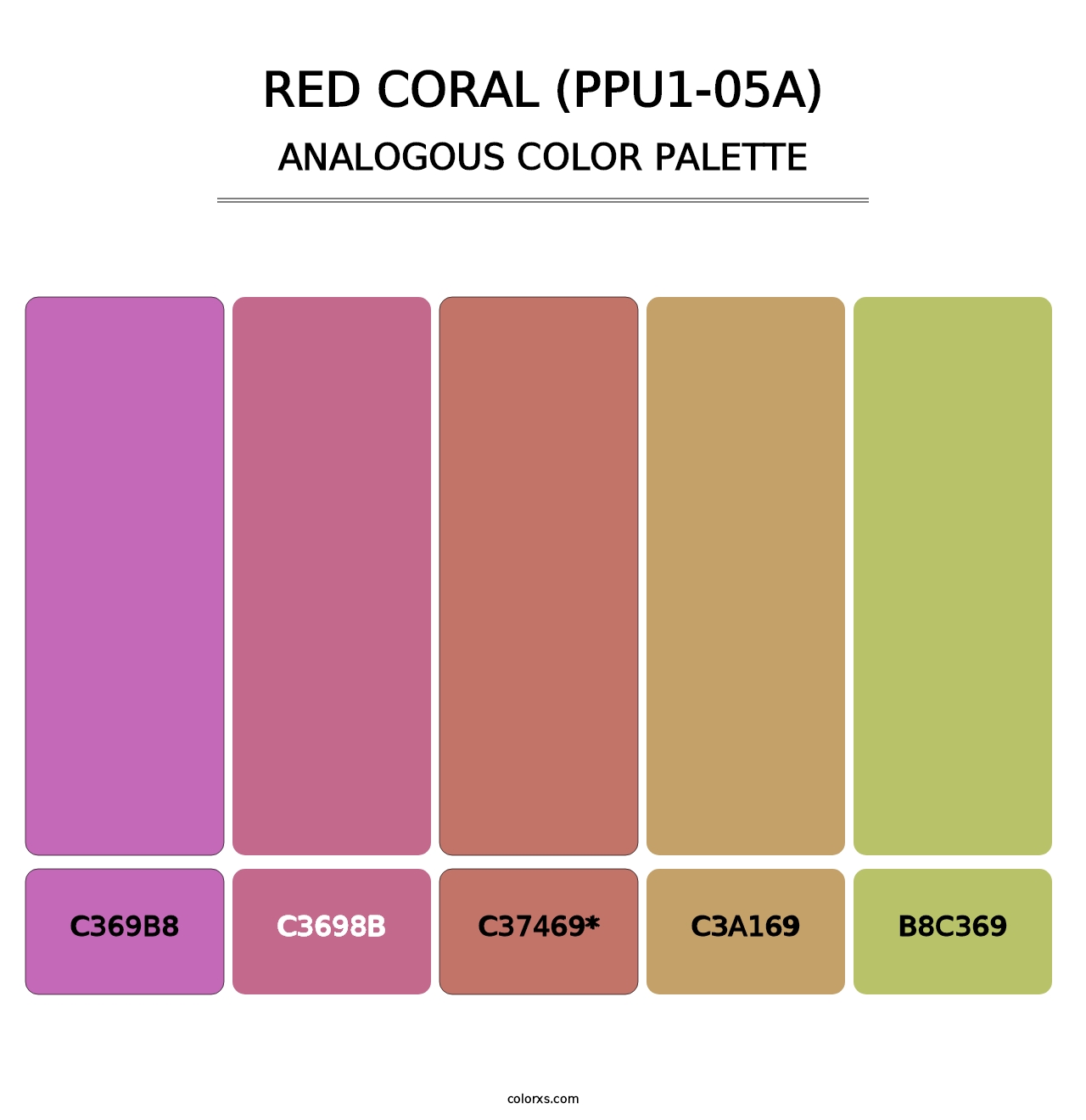 Red Coral (PPU1-05A) - Analogous Color Palette