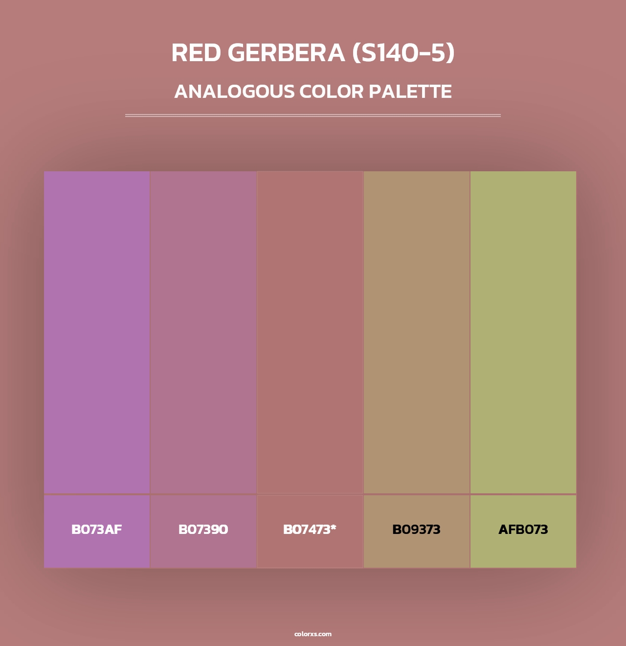 Red Gerbera (S140-5) - Analogous Color Palette