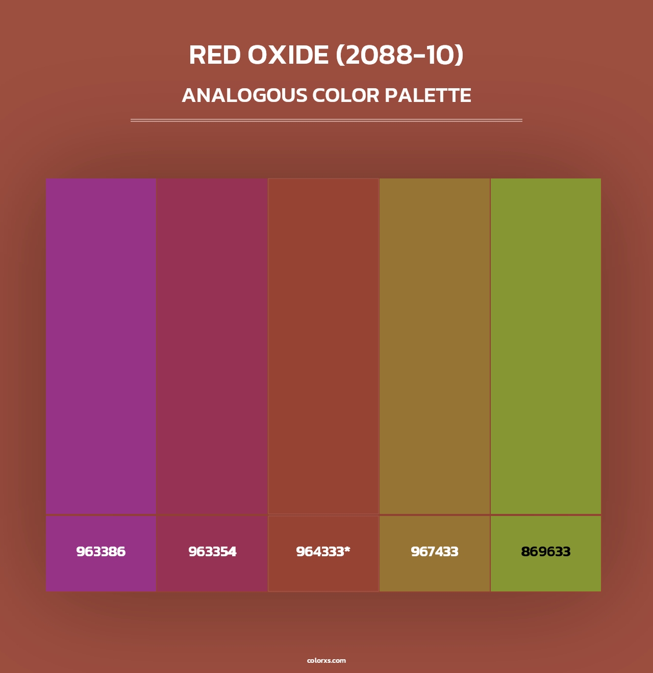 Red Oxide (2088-10) - Analogous Color Palette