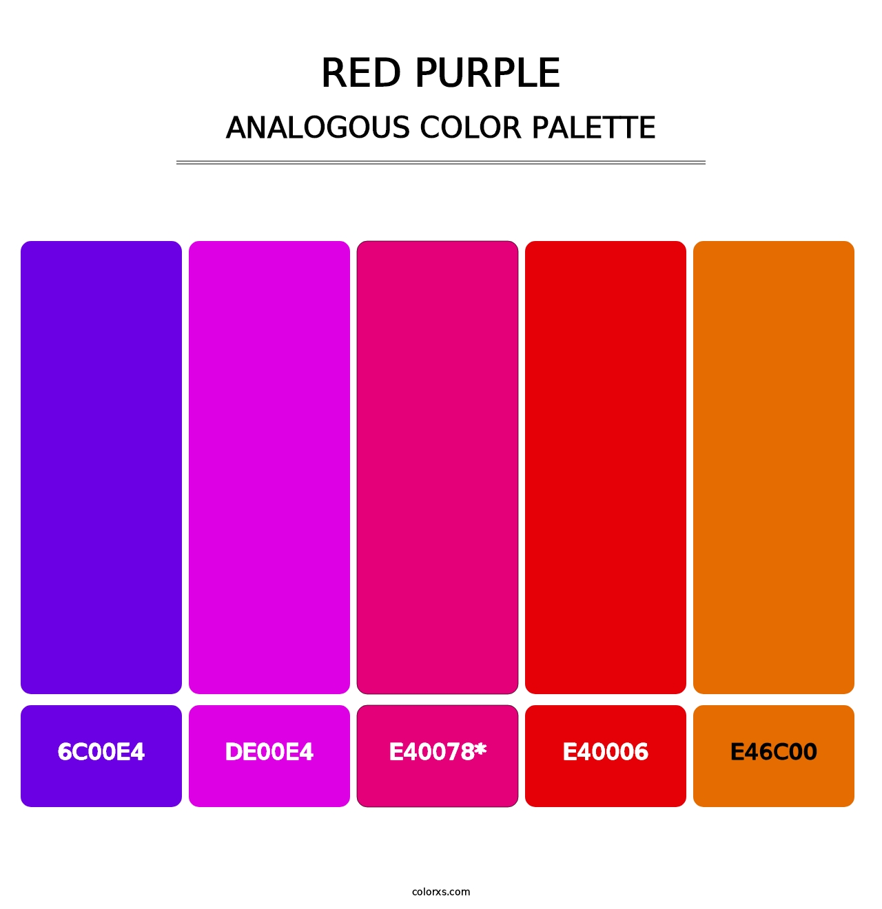 Red Purple - Analogous Color Palette