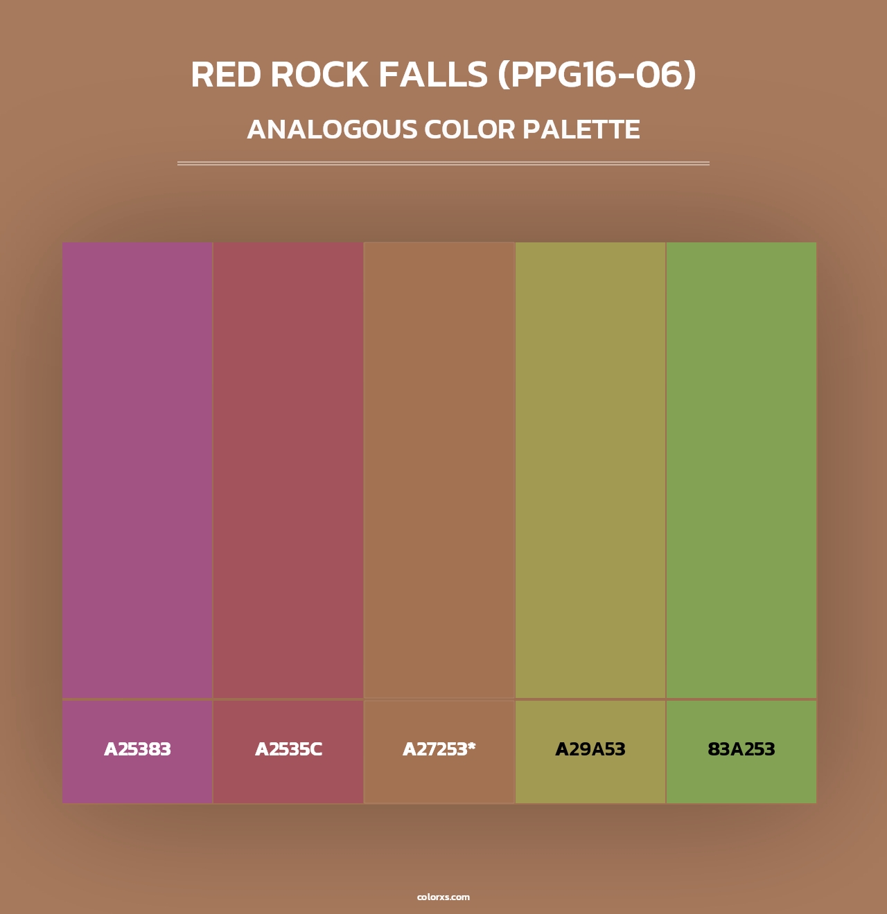 Red Rock Falls (PPG16-06) - Analogous Color Palette