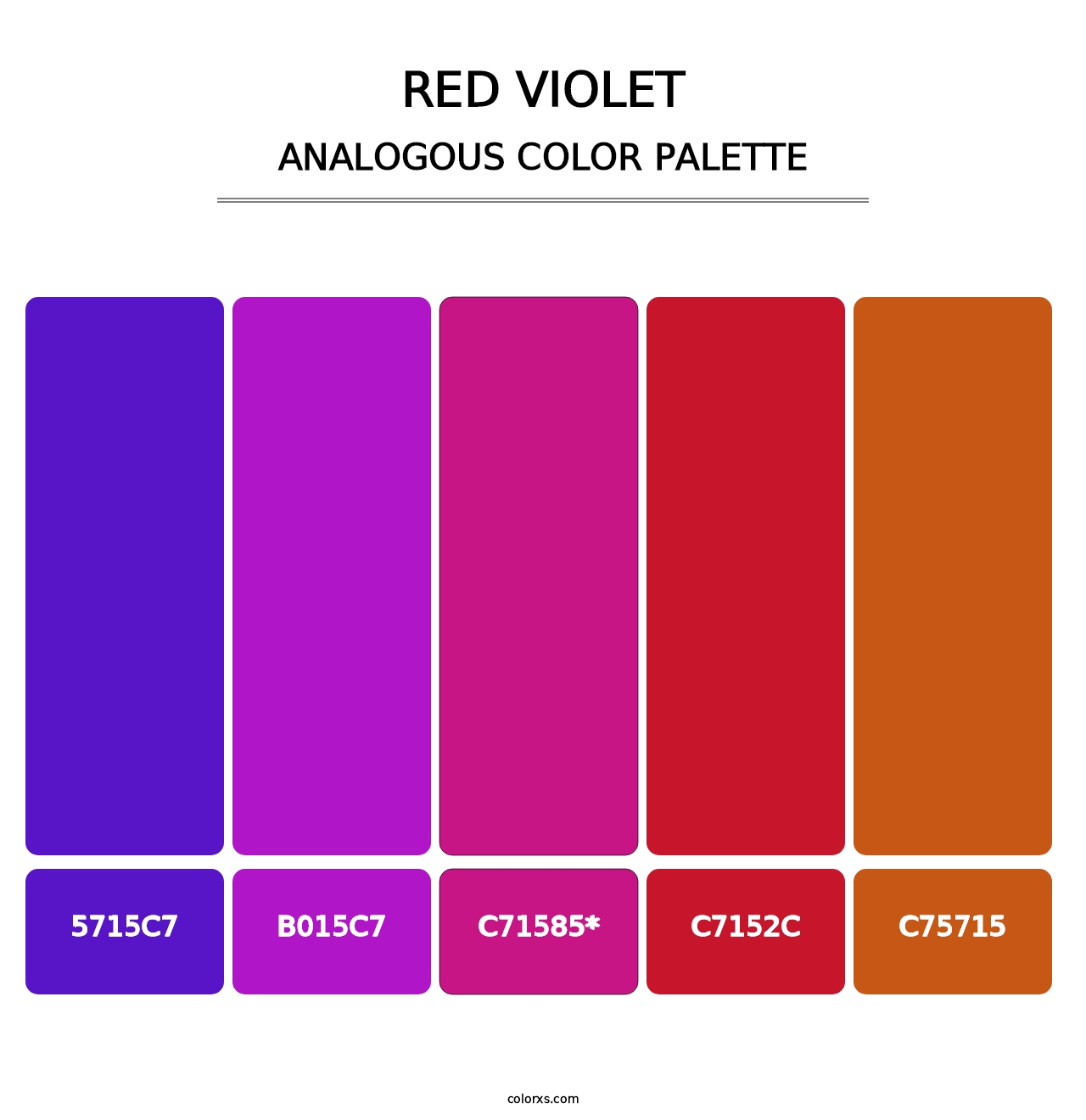 Red Violet - Analogous Color Palette
