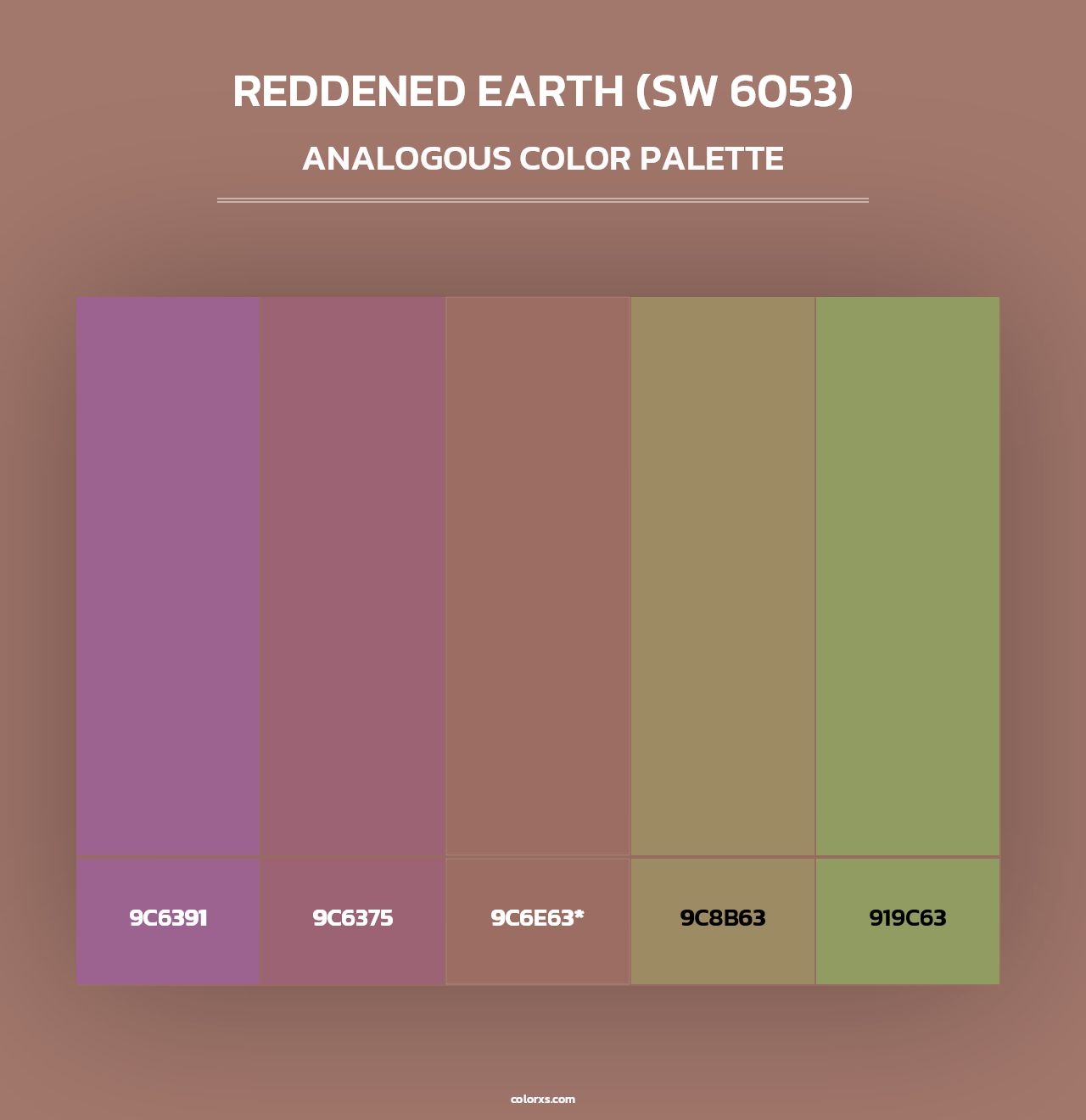 Reddened Earth (SW 6053) - Analogous Color Palette