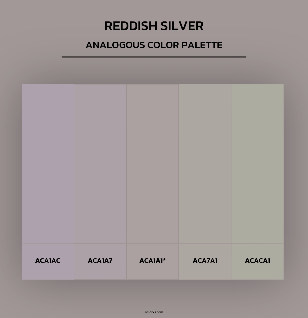 Reddish Silver - Analogous Color Palette
