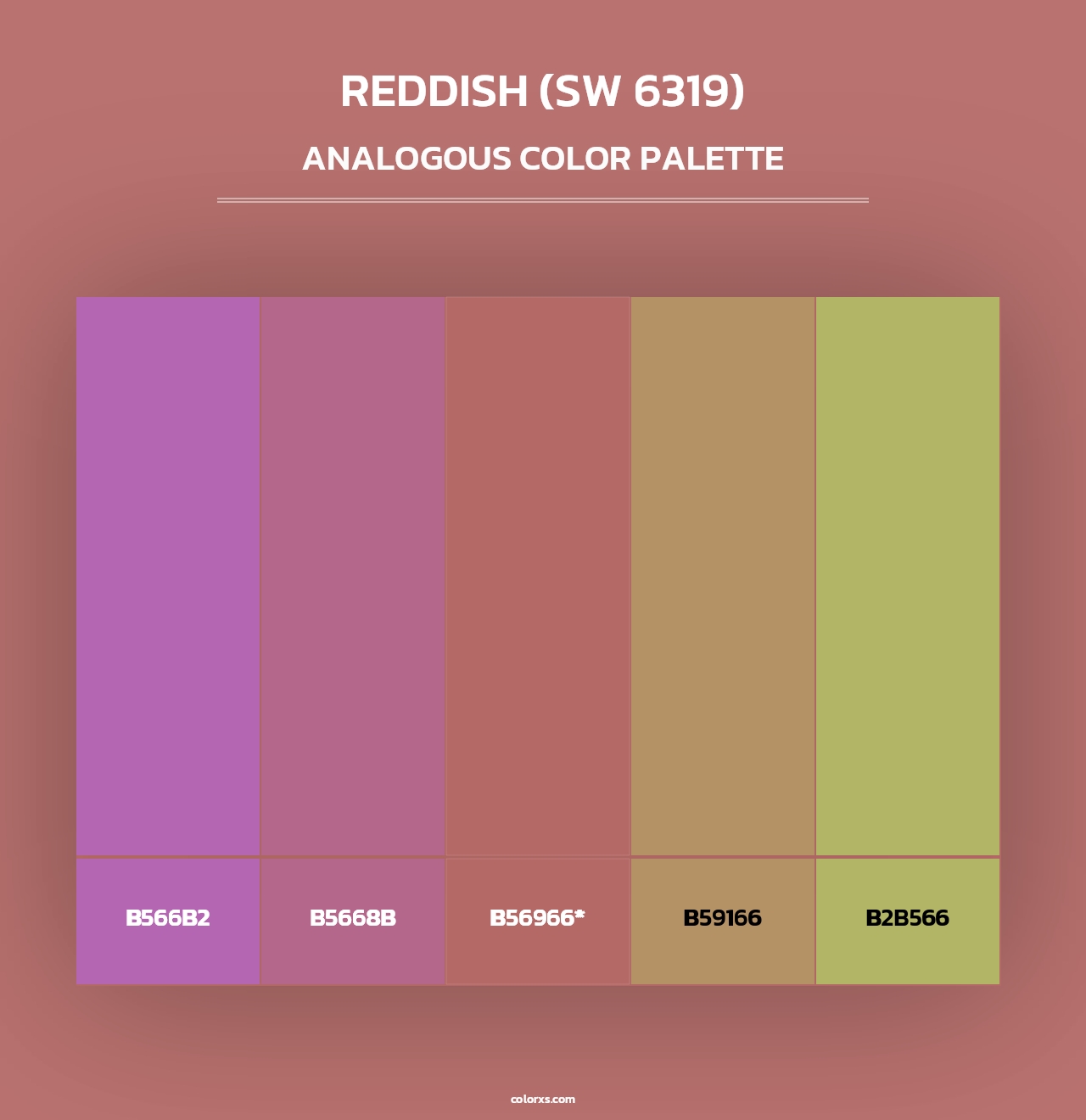 Reddish (SW 6319) - Analogous Color Palette