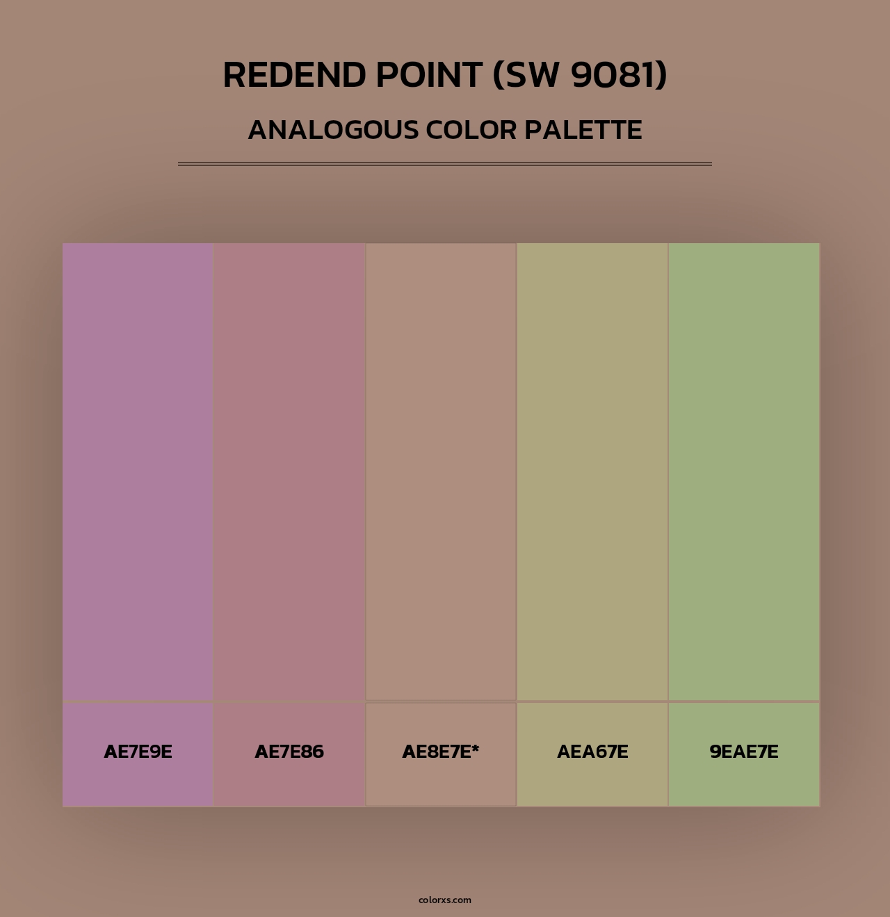 Redend Point (SW 9081) - Analogous Color Palette