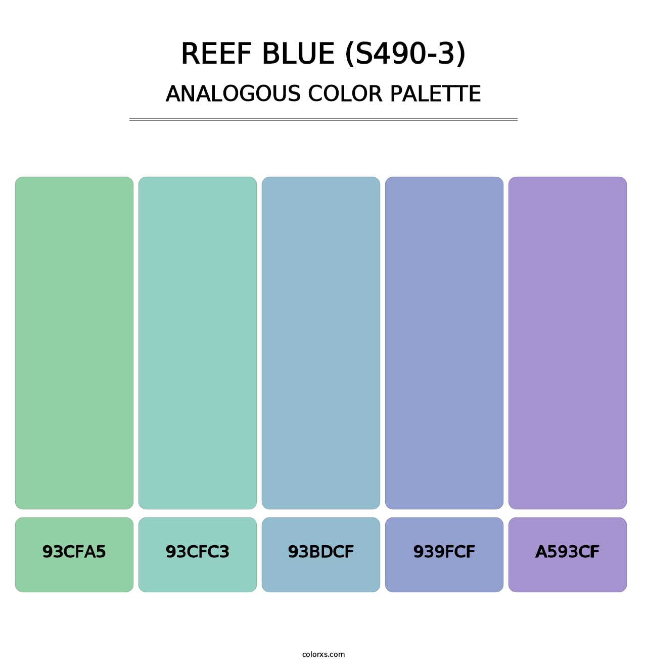 Reef Blue (S490-3) - Analogous Color Palette