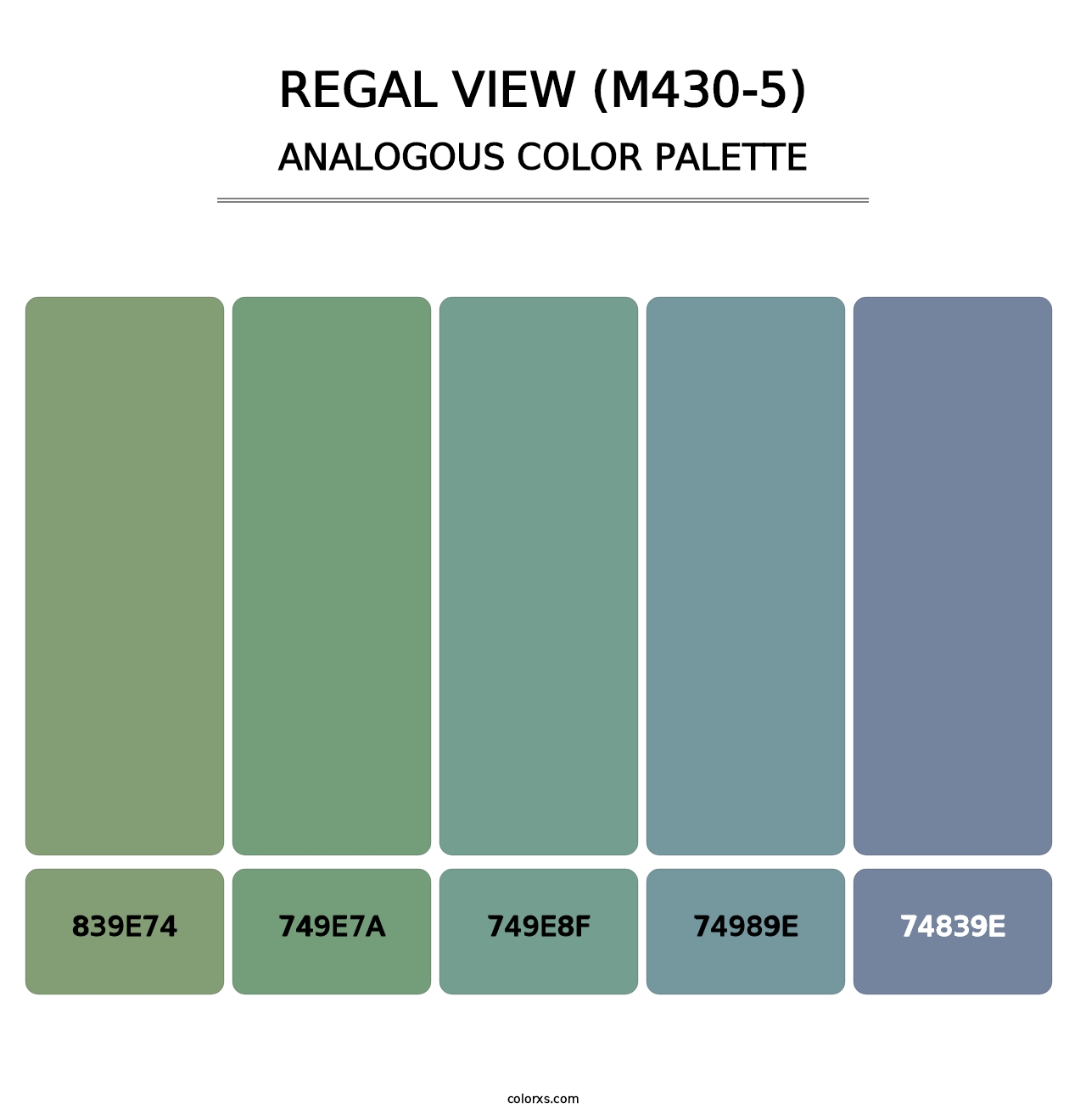 Regal View (M430-5) - Analogous Color Palette