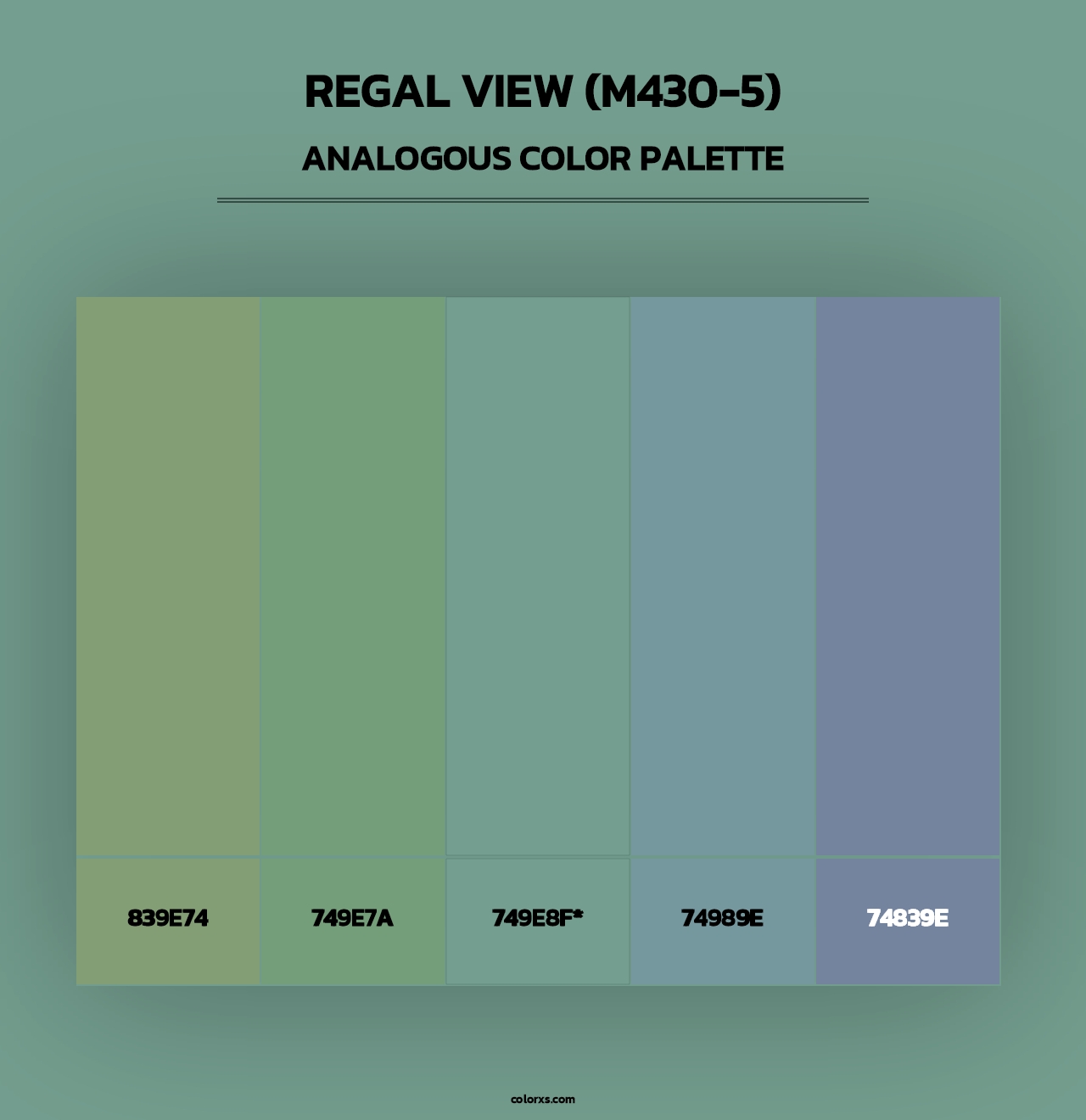 Regal View (M430-5) - Analogous Color Palette
