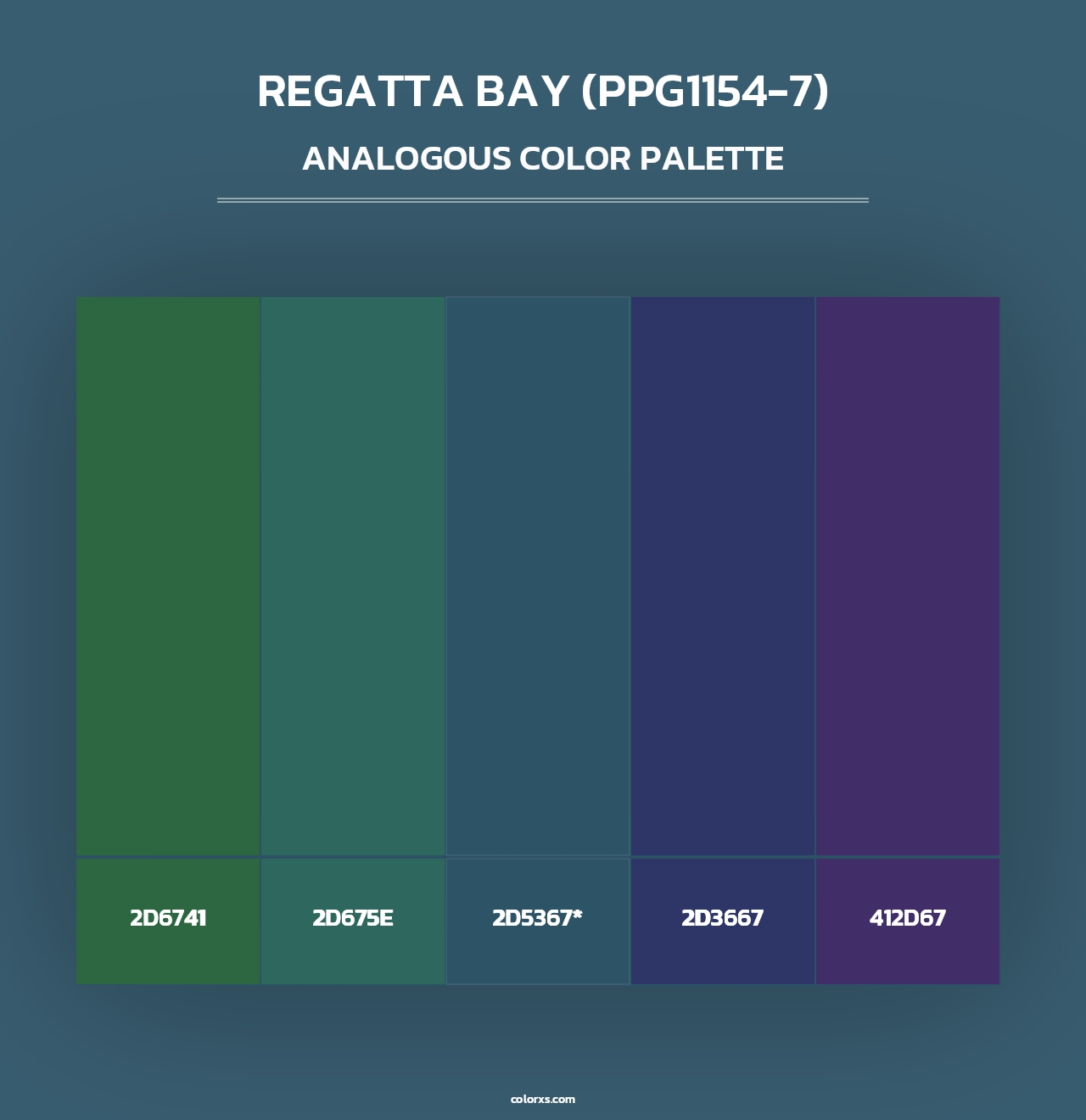 Regatta Bay (PPG1154-7) - Analogous Color Palette