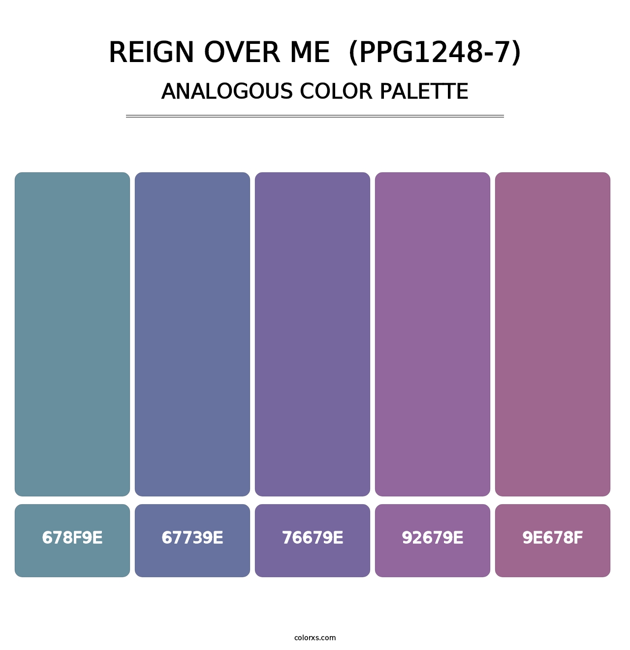 Reign Over Me  (PPG1248-7) - Analogous Color Palette