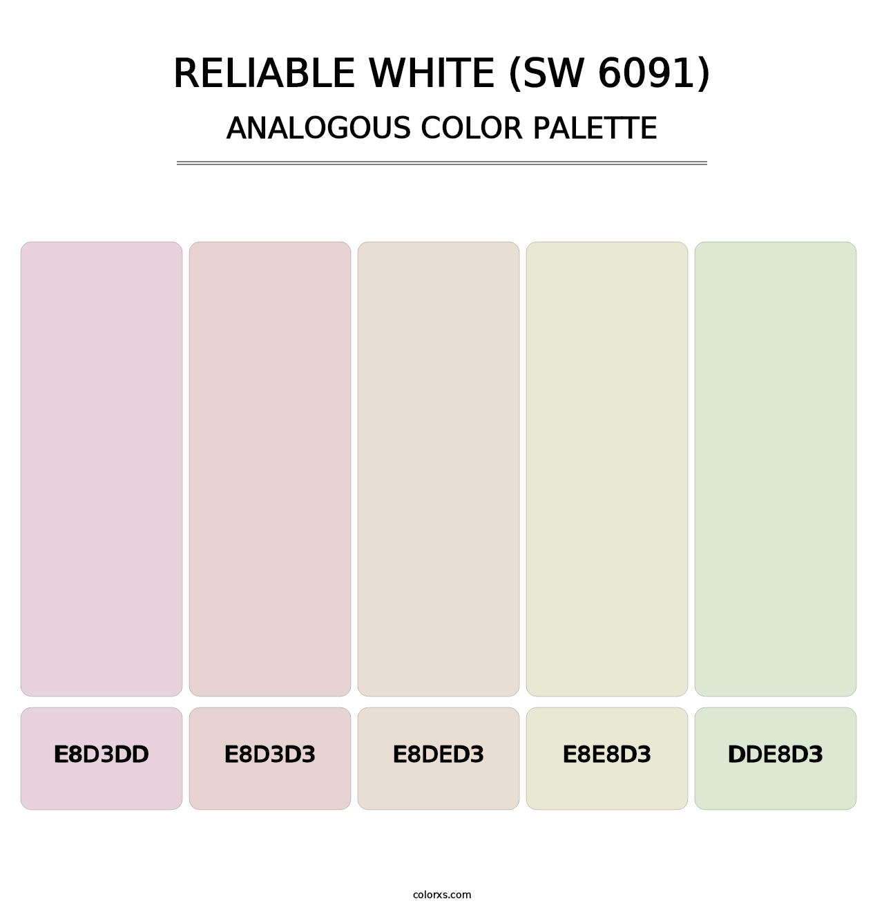 Reliable White (SW 6091) - Analogous Color Palette