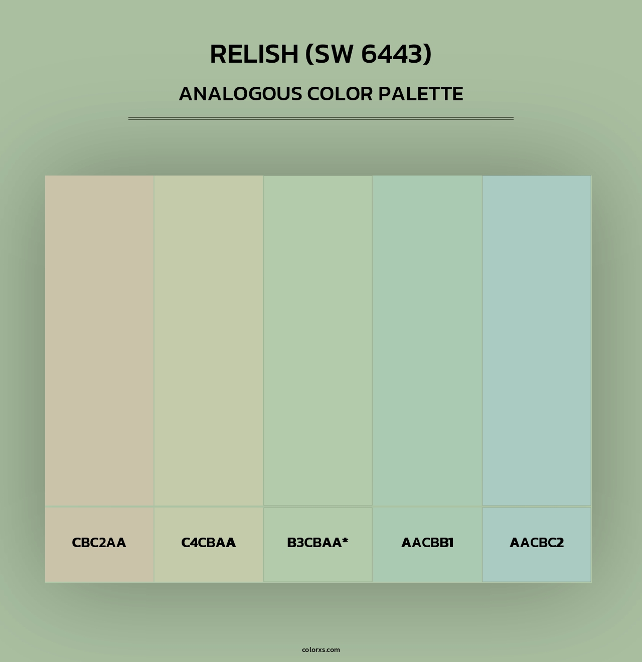 Relish (SW 6443) - Analogous Color Palette