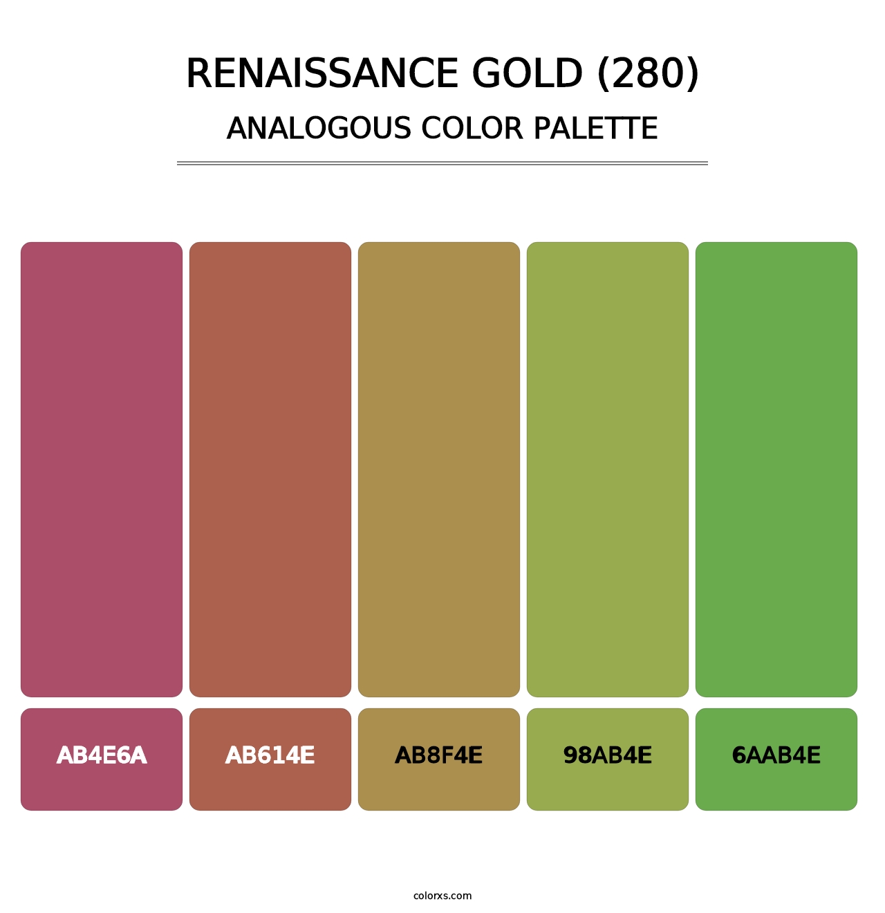 Renaissance Gold (280) - Analogous Color Palette