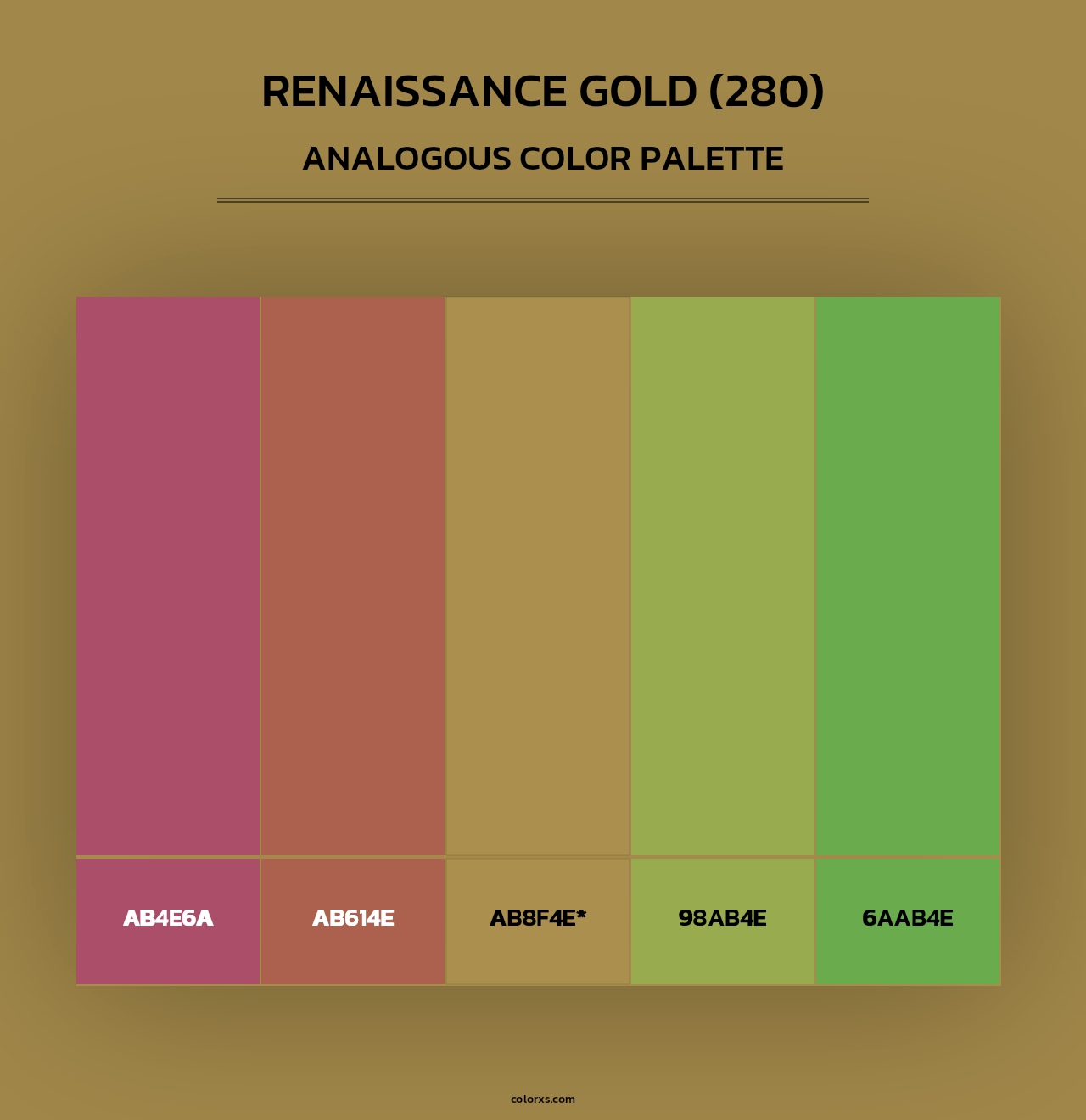 Renaissance Gold (280) - Analogous Color Palette