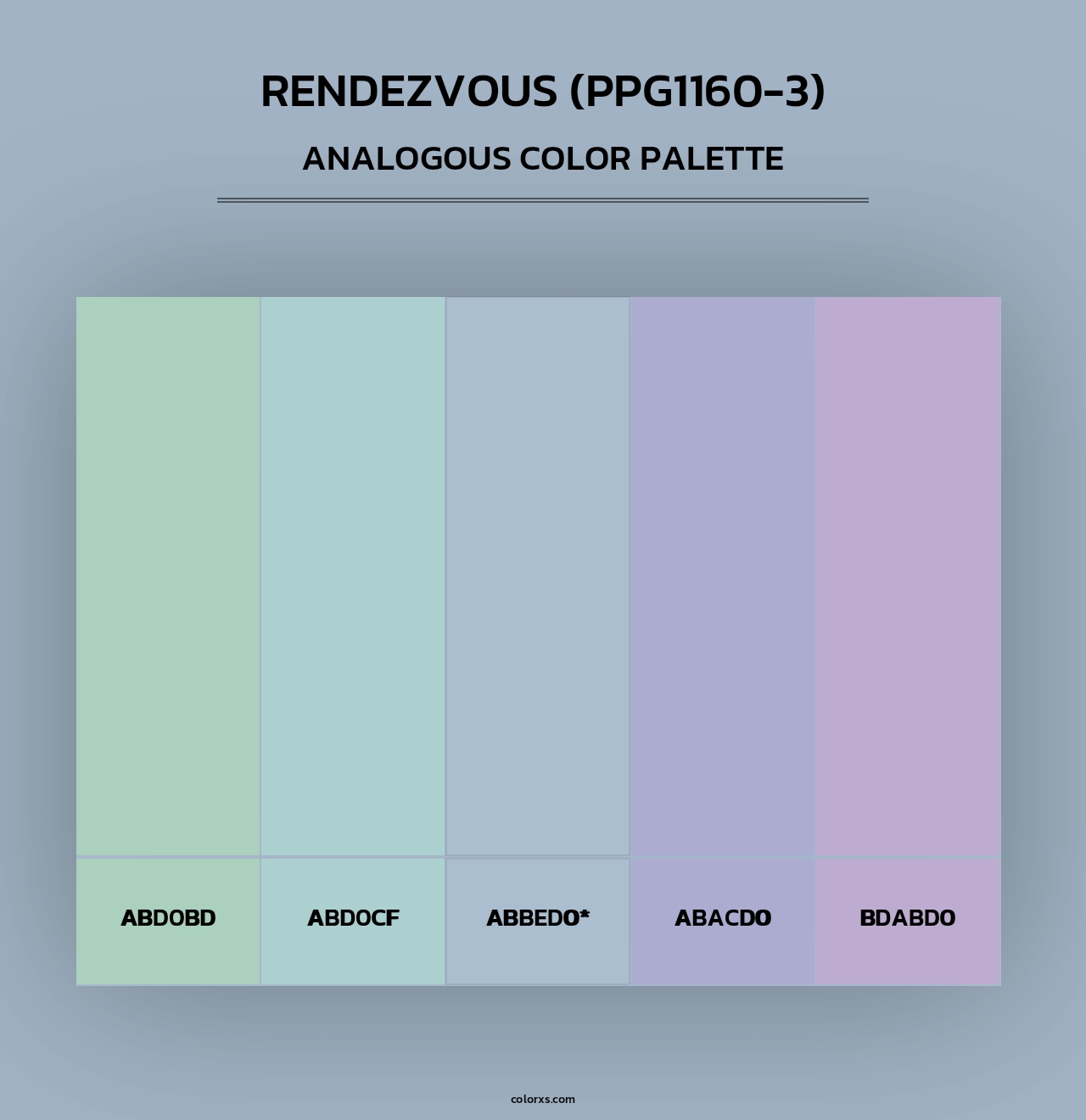 Rendezvous (PPG1160-3) - Analogous Color Palette