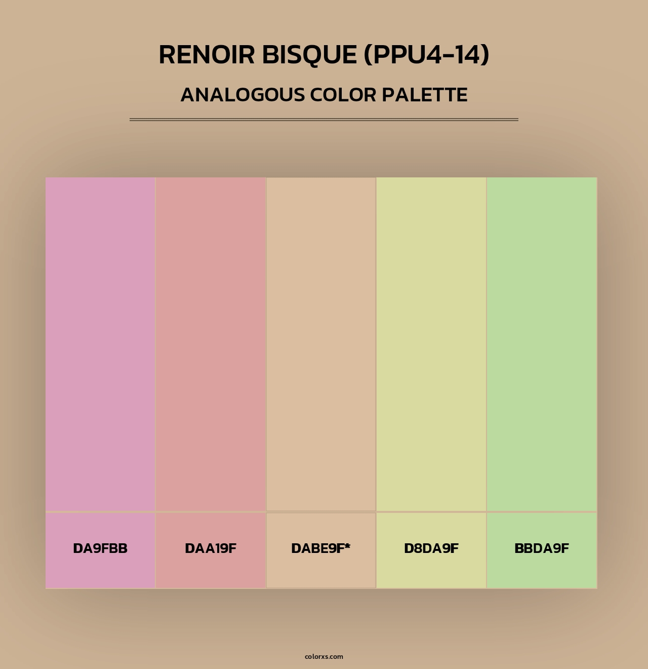 Renoir Bisque (PPU4-14) - Analogous Color Palette