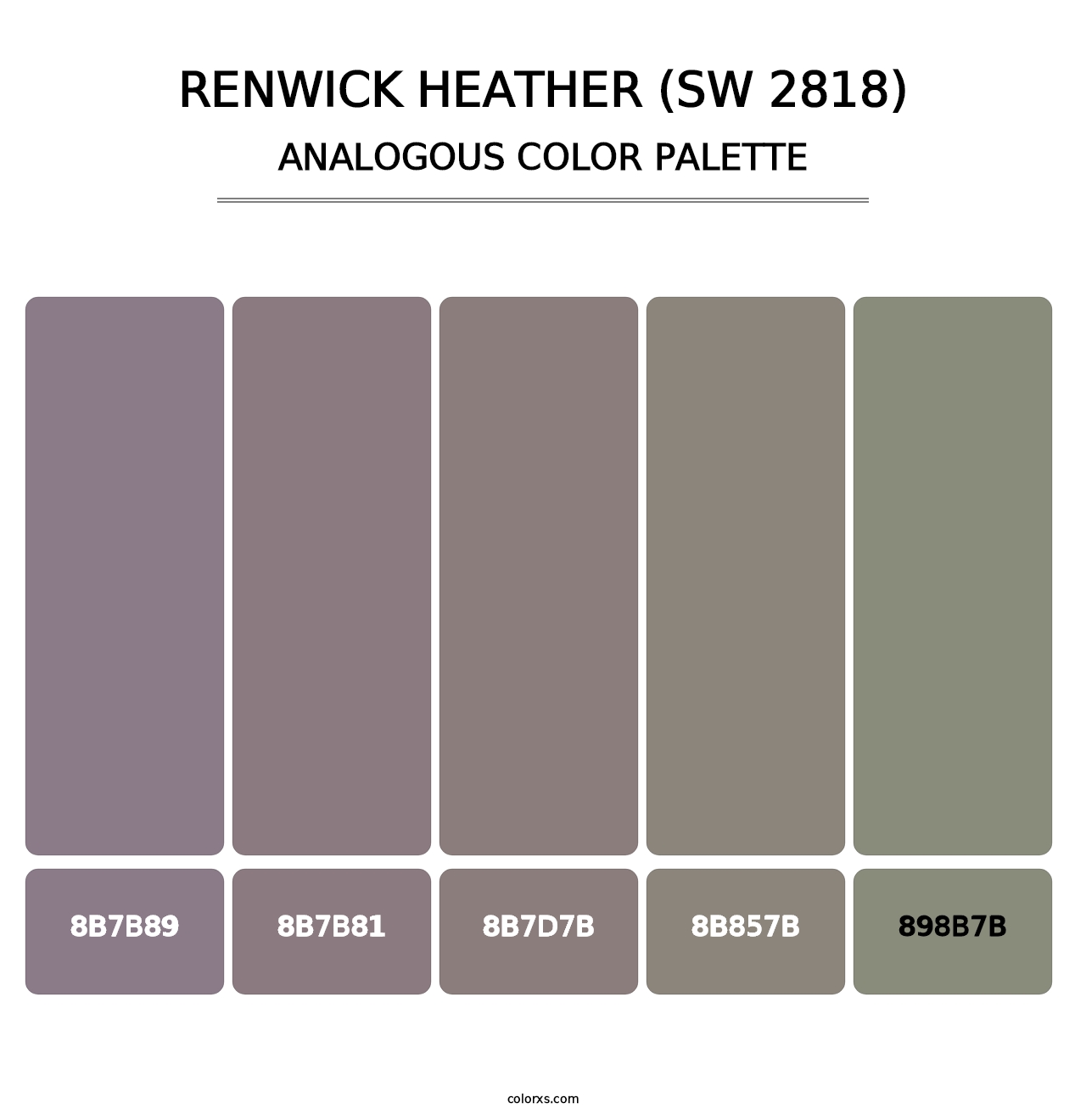 Renwick Heather (SW 2818) - Analogous Color Palette