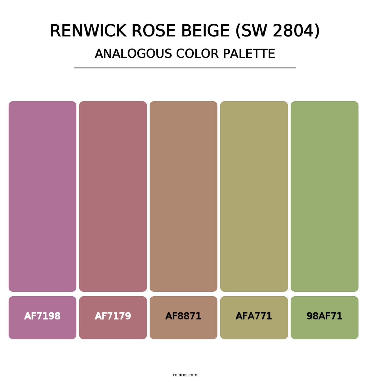 Renwick Rose Beige (SW 2804) - Analogous Color Palette
