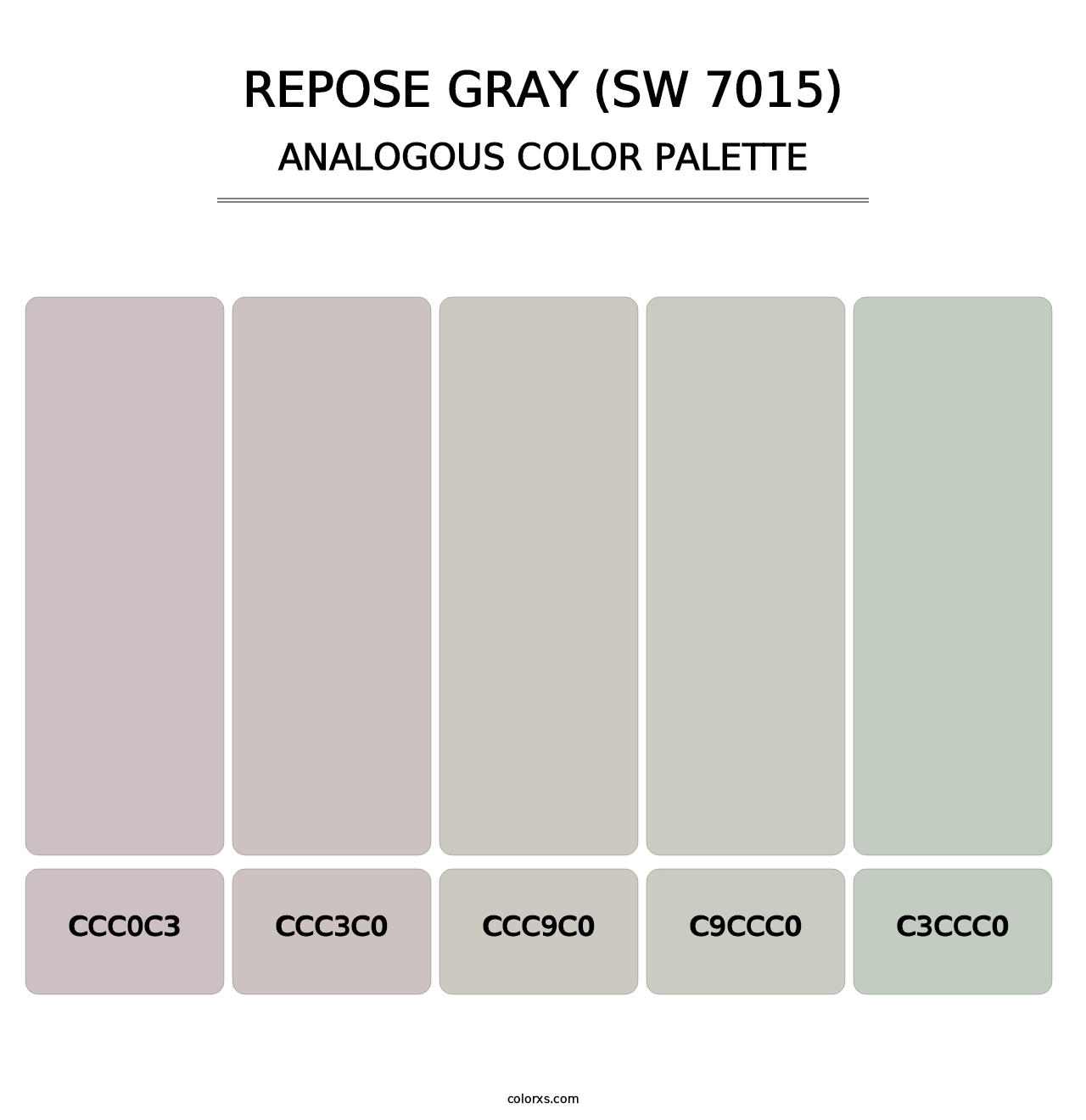 Repose Gray (SW 7015) - Analogous Color Palette