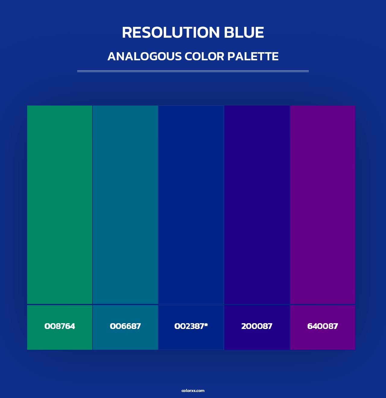Resolution Blue - Analogous Color Palette