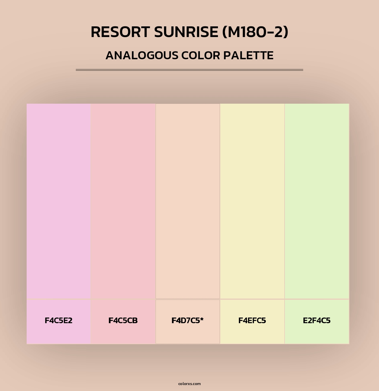 Resort Sunrise (M180-2) - Analogous Color Palette