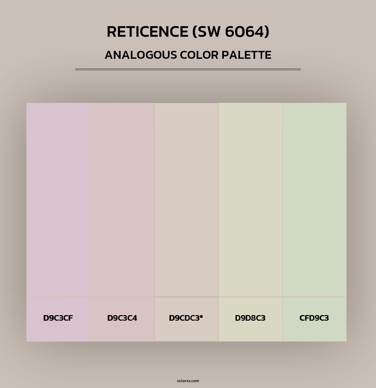 Reticence (SW 6064) - Analogous Color Palette
