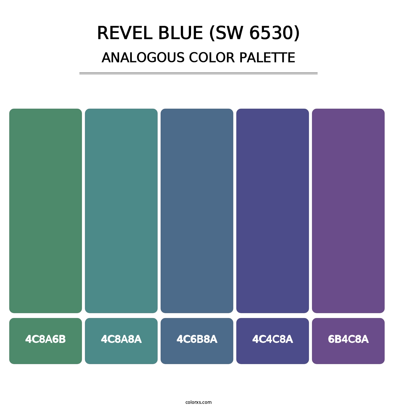 Revel Blue (SW 6530) - Analogous Color Palette