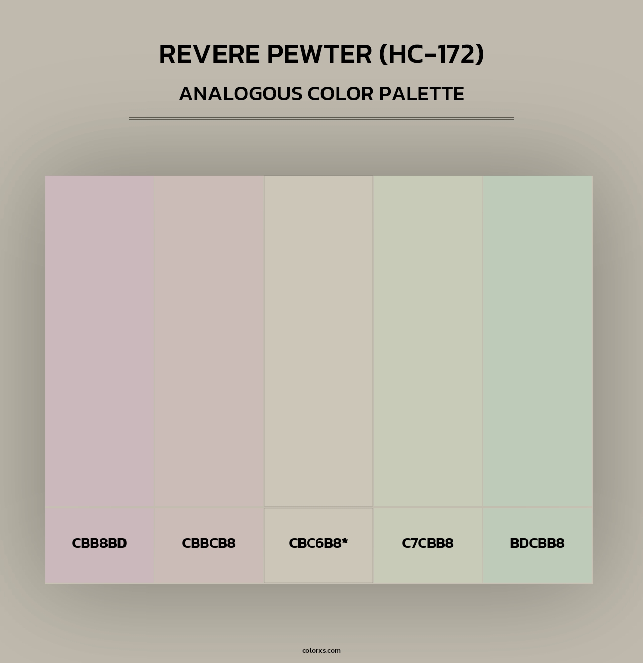 Revere Pewter (HC-172) - Analogous Color Palette