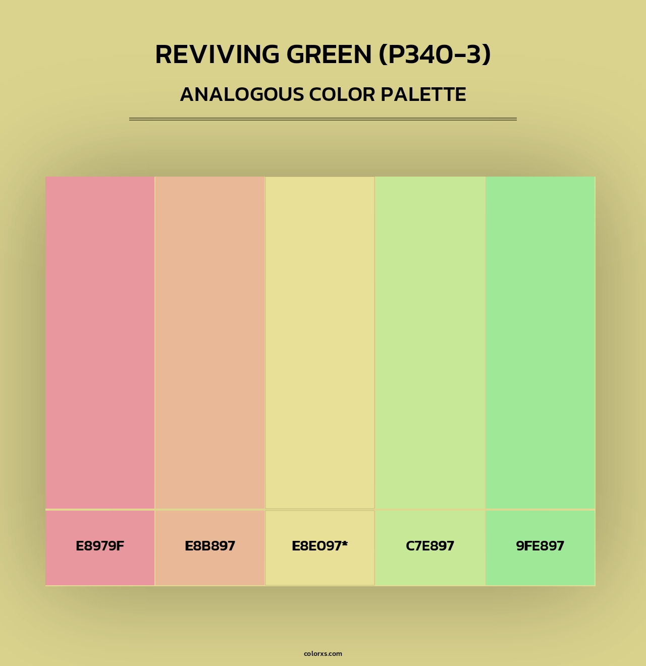 Reviving Green (P340-3) - Analogous Color Palette