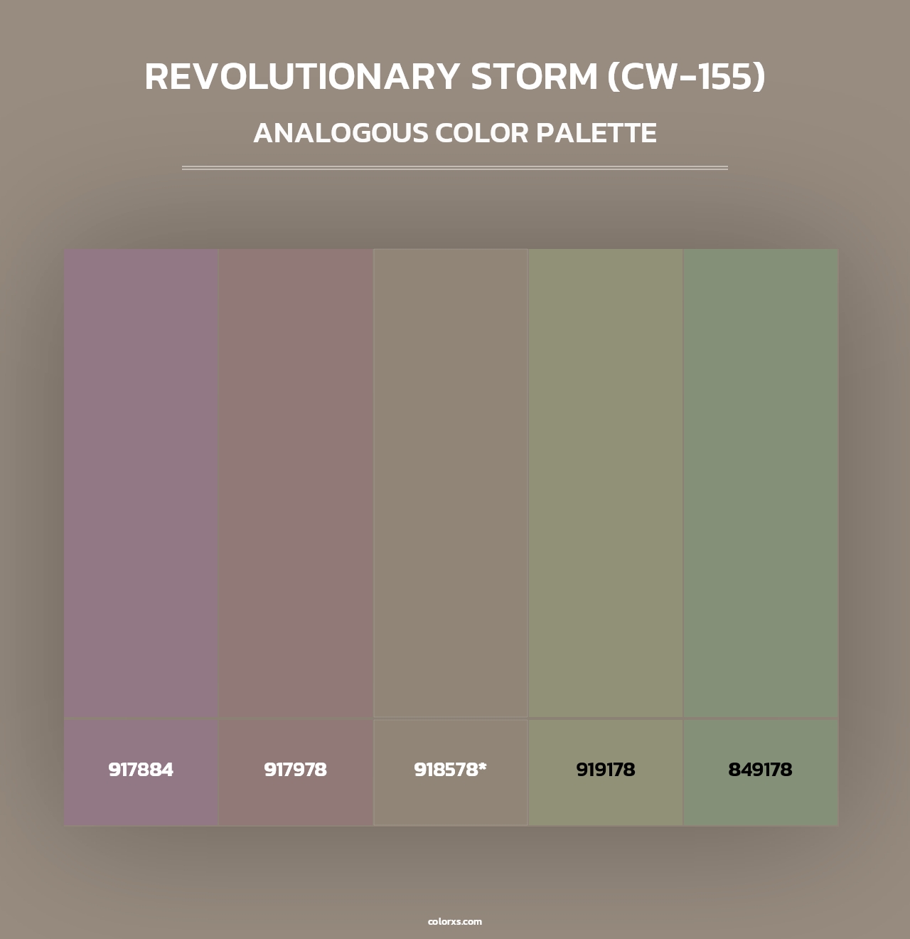 Revolutionary Storm (CW-155) - Analogous Color Palette