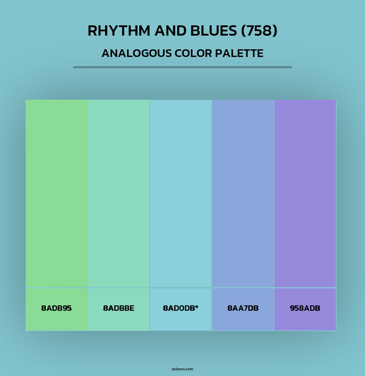 Rhythm and Blues (758) - Analogous Color Palette