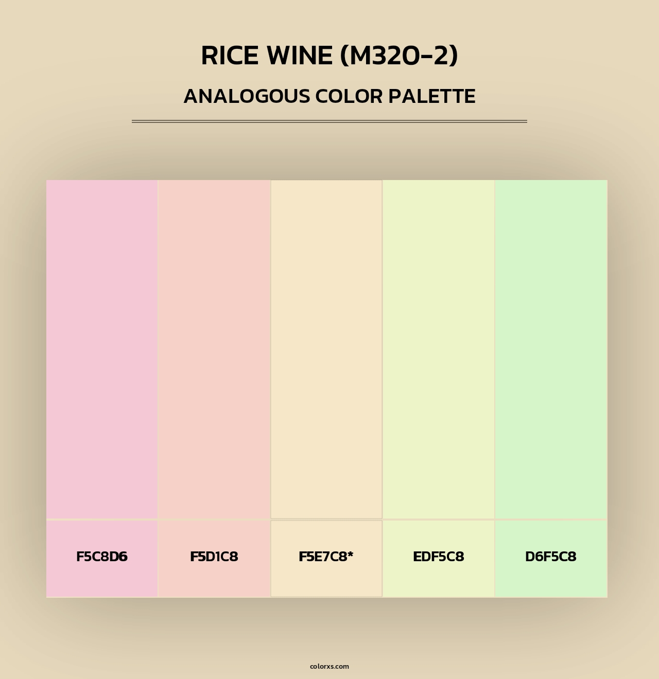 Rice Wine (M320-2) - Analogous Color Palette