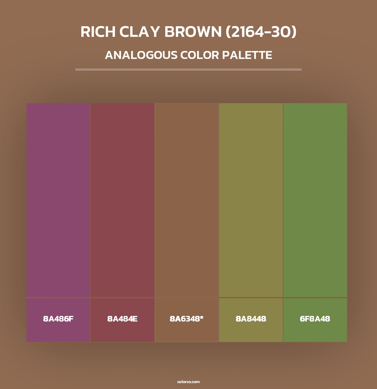 Rich Clay Brown (2164-30) - Analogous Color Palette