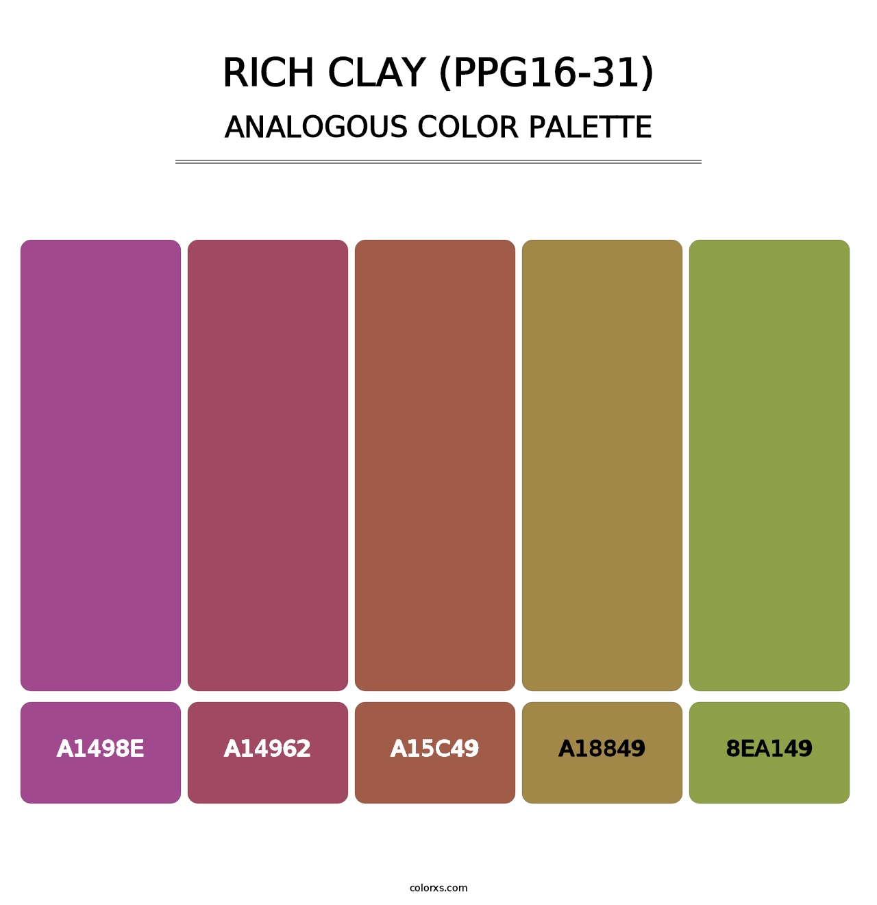 Rich Clay (PPG16-31) - Analogous Color Palette